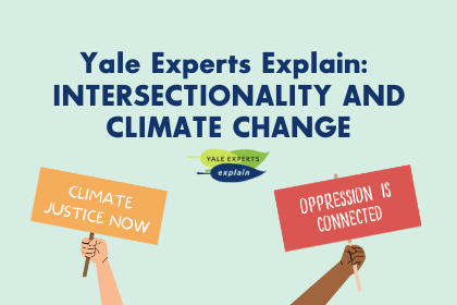 Title image for interview with Yale experts on intersectionality and climate change