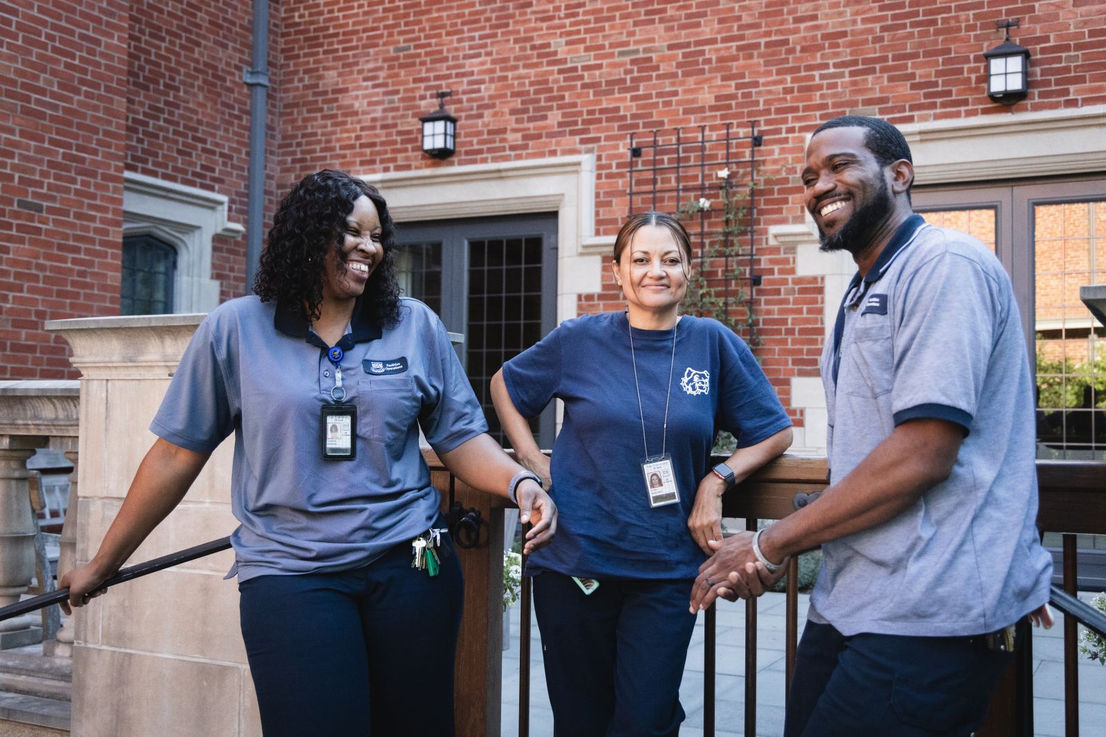 Members of the Yale custodial team at Franklin and Murray colleges