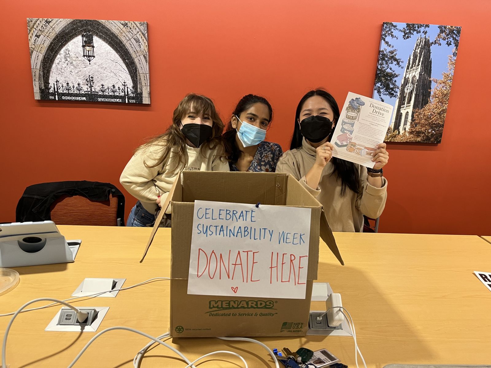Photo of Yale School of Public Health students at donation drive
