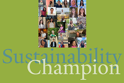 Collage of student employees for the Yale Office of Sustainability
