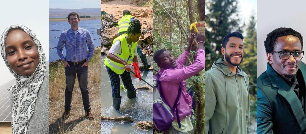 A montage of Yale School of the Environment's Three Cairns Fellows