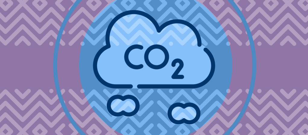 Graphic with a cloud of C02 gas