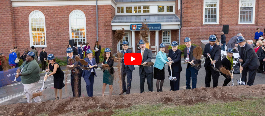 Screen grab from a video of the Yale Living Village groundbreaking