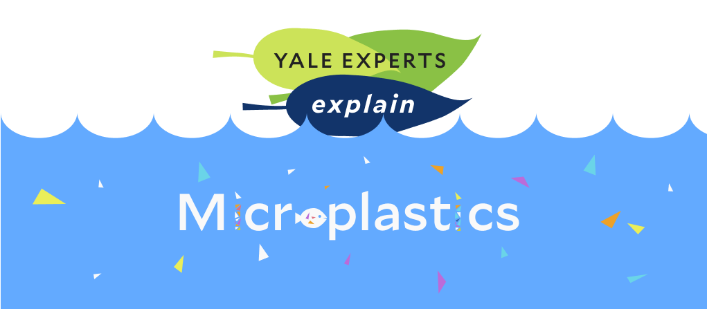 Yale Experts explain microplastics with the o spelled out with plastic