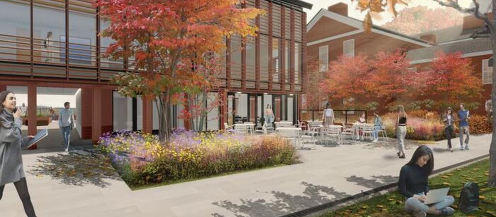 Architect's rendering of the new Living Village at Yale Divinity School