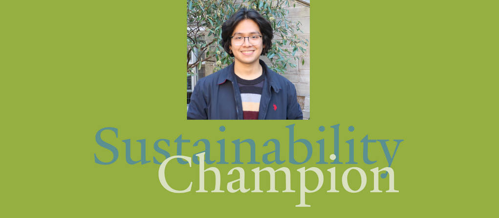 A graphic showing Yale student Nicholas Perez, founder of Equitable Bikeshare@Yale