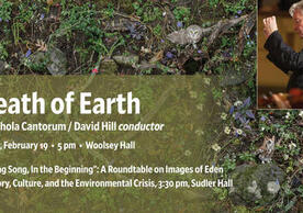 A promotional poster for the "Breath of Earth" concert by Yale Schola Cantorum