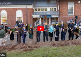 Screen grab from a video of the Yale Living Village groundbreaking