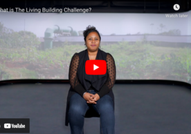 Screen grab from a video of Yale's Mae-Ling Lokko explaining what a living building is