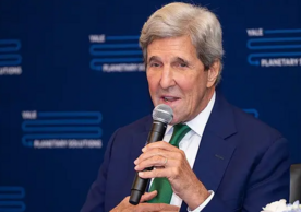 Former Secretary of State John Kerry speaking at Climate Week in NYC