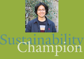 A graphic showing Yale student Nicholas Perez, founder of Equitable Bikeshare@Yale