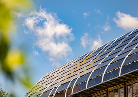 Kroon Hall solar roof, photo by Dan Renzetti